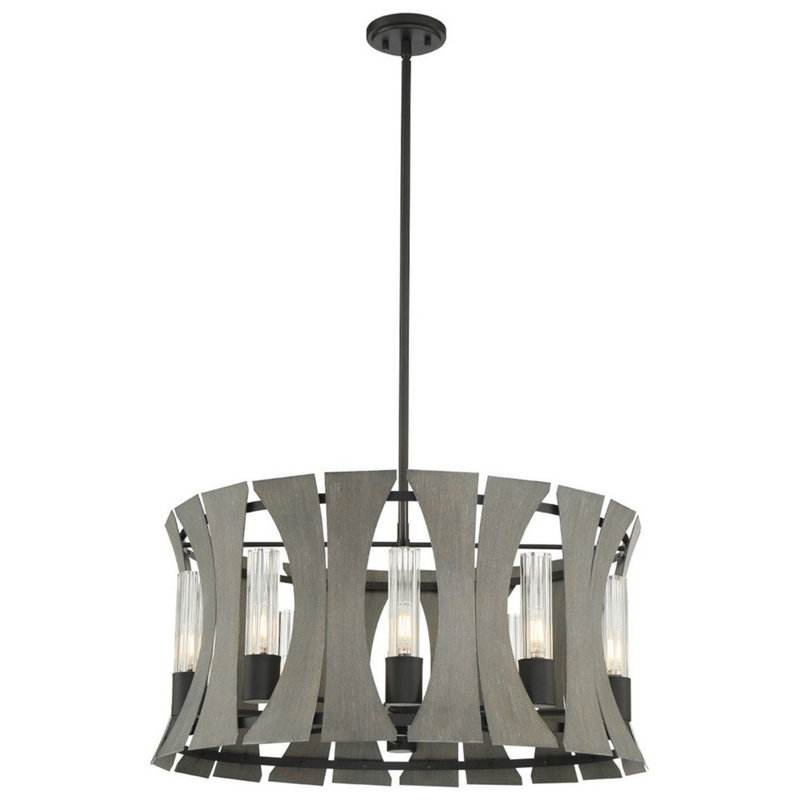 Lustre tambour unique à 10 lumières Pennino