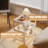 Luxury mobile glass side table