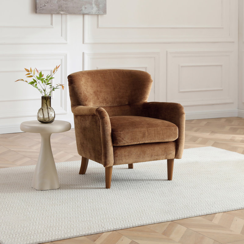 Upholstered Chenille Accent Chair