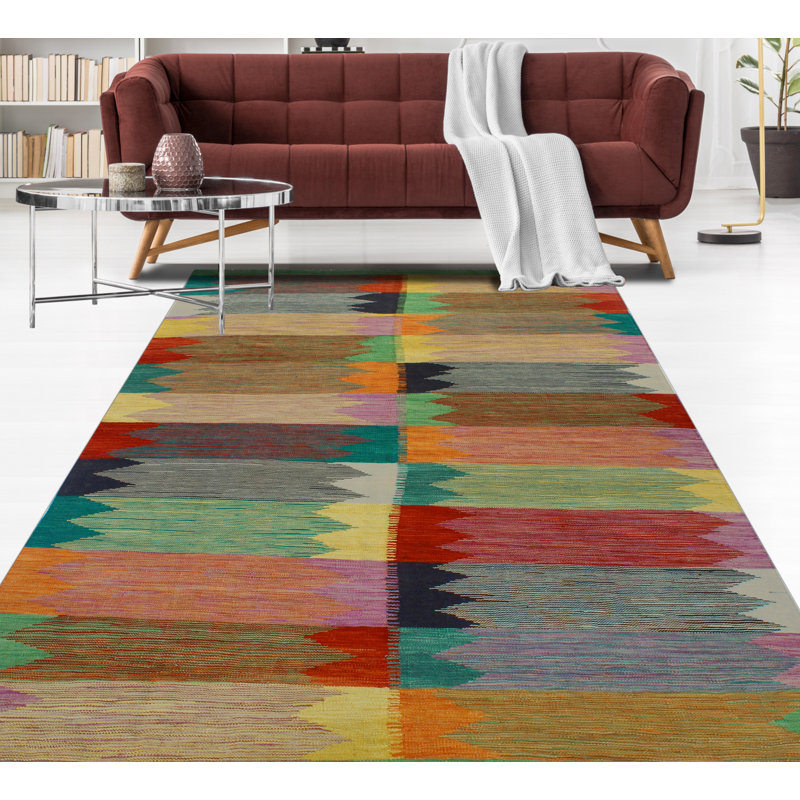 Modern Flatweave Maisie Green Rug