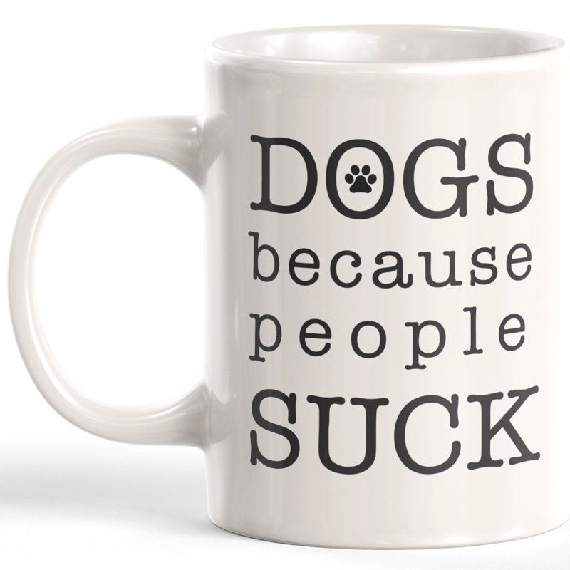 Tasse à café « dogs who suck », 11 oz, Céramique