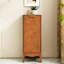 Rangement autoportant pour la salle de bain - Construction, - Surface résistante, Armoire silencieuse à porte magnétique rouge-brun, Facile à nettoyer 14,5 po 12,6 po 35,7 po, ouverture douce
