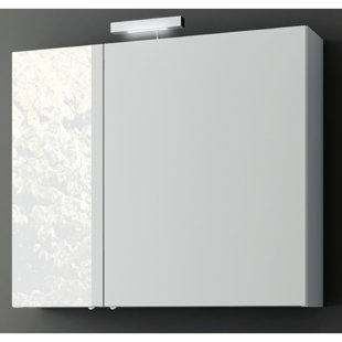 35.4'' W 30.3'' H Surface Frameless Medicine Cabinet Mirror 1 Adjustable