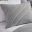 Édredon 3 pièces double / grand gris, rembourrage 350 g / m², - Textile, lavable à la machine, livré avec et 2 taies décoratives, avec-124436557