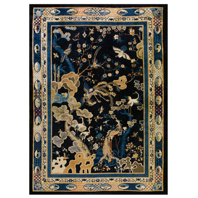 Artistic Animal Design Antique Room Size Chinese Peking Rug