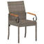  4 chaises de jardin en rotin gris et bleu marine et acacia-24154207-24154206
