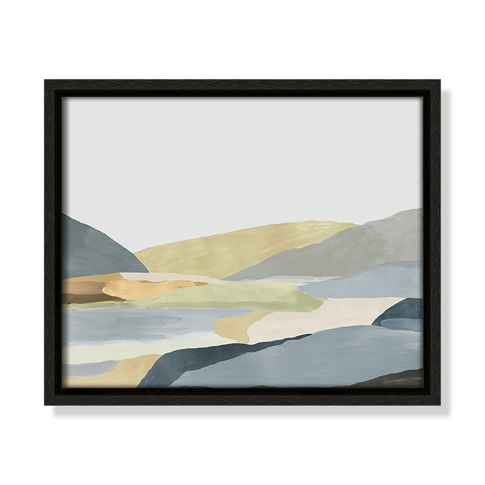 Blair "Warm Hills II" Painting, 9.5" H x 11.5" W x 2" D, Espresso Canvas