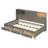 Twin Size Wooden Daybed with 3 Storage Drawers, Upper Soft Board, shelf, and a set of Sockets and USB Ports-654549019
