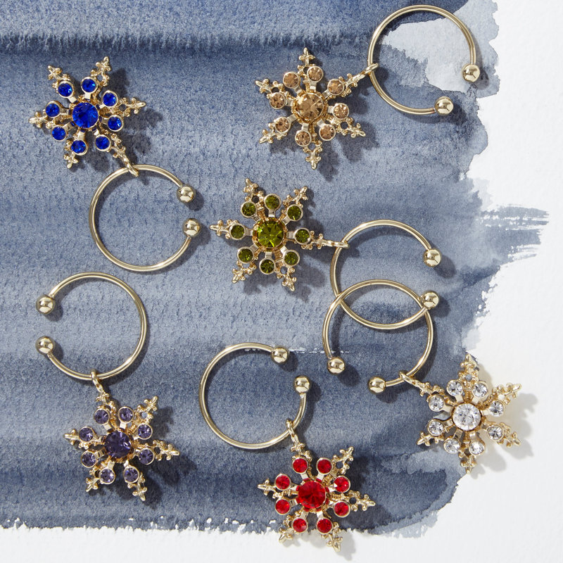 Snowflake Wine Charm