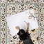 Tapis oriental bourgogne / bleu marine tissé à la main Perie-1123869411