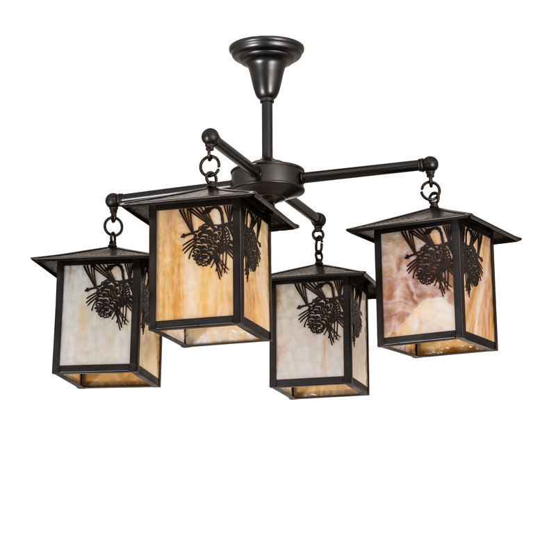 Seneca Winter Pine 4 - Light Chandelier