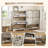 Shoe Storage Cabinet w/ 2 Flip Drawers, Slim Fluted Entryway Organizer w/ Open Shelf, 29.9" W, Gray-129878973