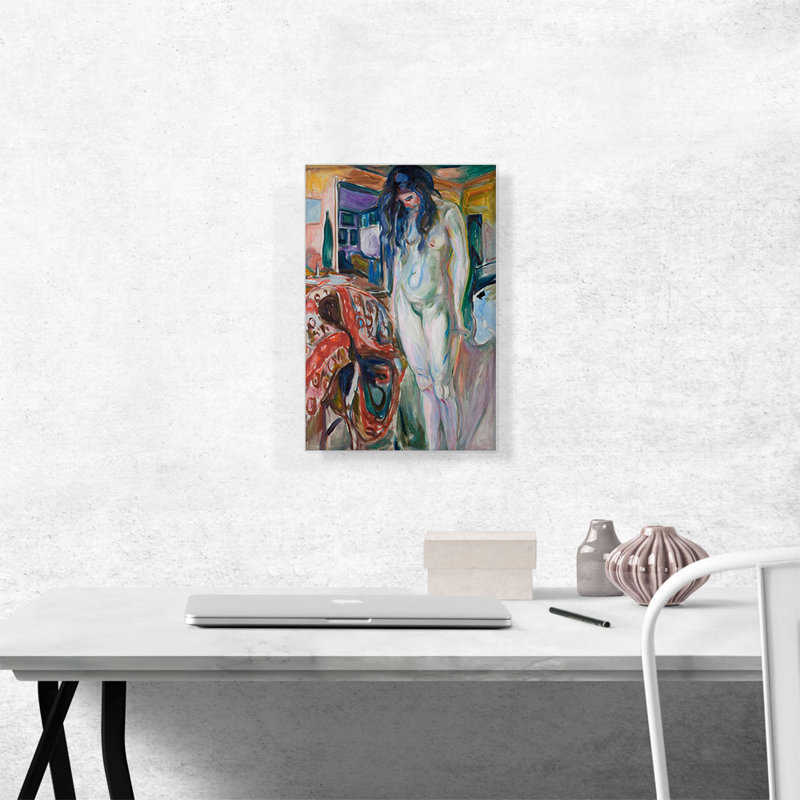 «Model» par Edvard Munch, reproduction d'art sur toile tendue, H 18 po x l 12 po x P 0,75 po