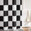 Checkered Shower Curtain, 180X180cm-1022805985