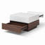 Table basse rotative à 2 tiroirs, table haute en bois à 2 niveaux avec rangement, table basse carrée avec plateau pivotant pour le salon