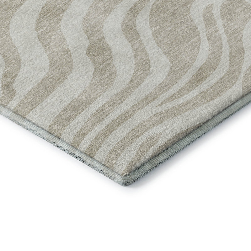 Premium Machine Washable Kian AMF1042 Animal Print Rug, Rectangle 1'8" x 2'6"
