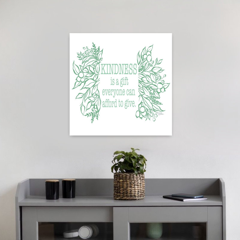 Kindness Is A Gift Abstract Contemporary Spring Art, 18" H x 18" W
