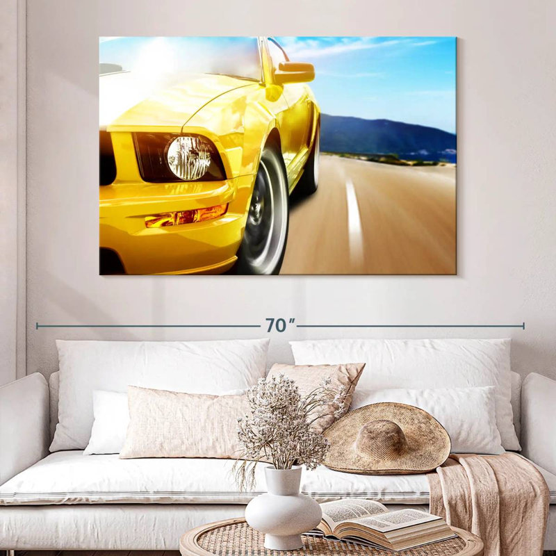 Voiture de sport Mehar Speeding Sunlit, H 34 po x l 51 po