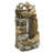 Cascading Tree Trunk Fountain with LED Lights