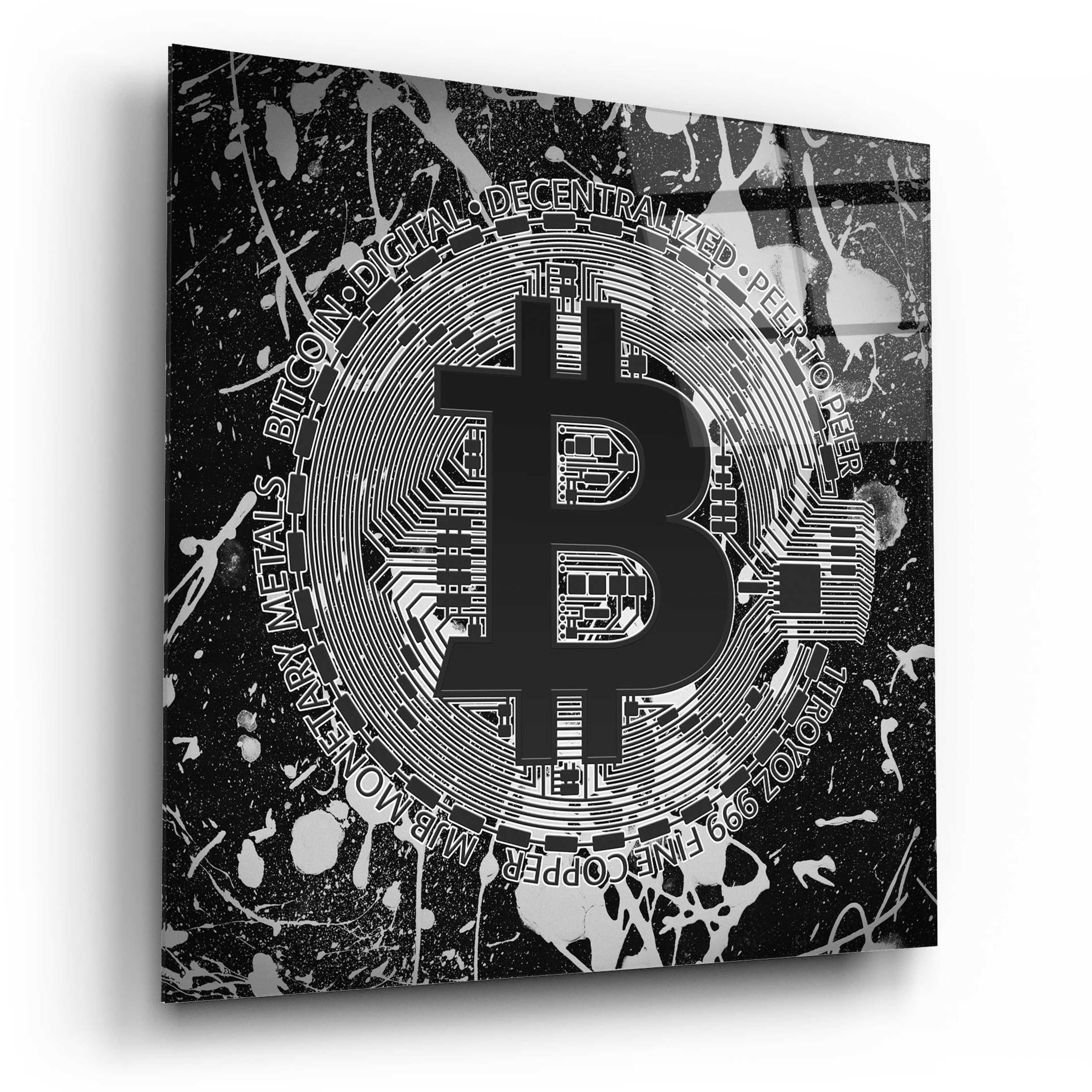 Trinx Bitcoin Black Ice by Cameron Gray - Unframed Graphic Art | Wayfair