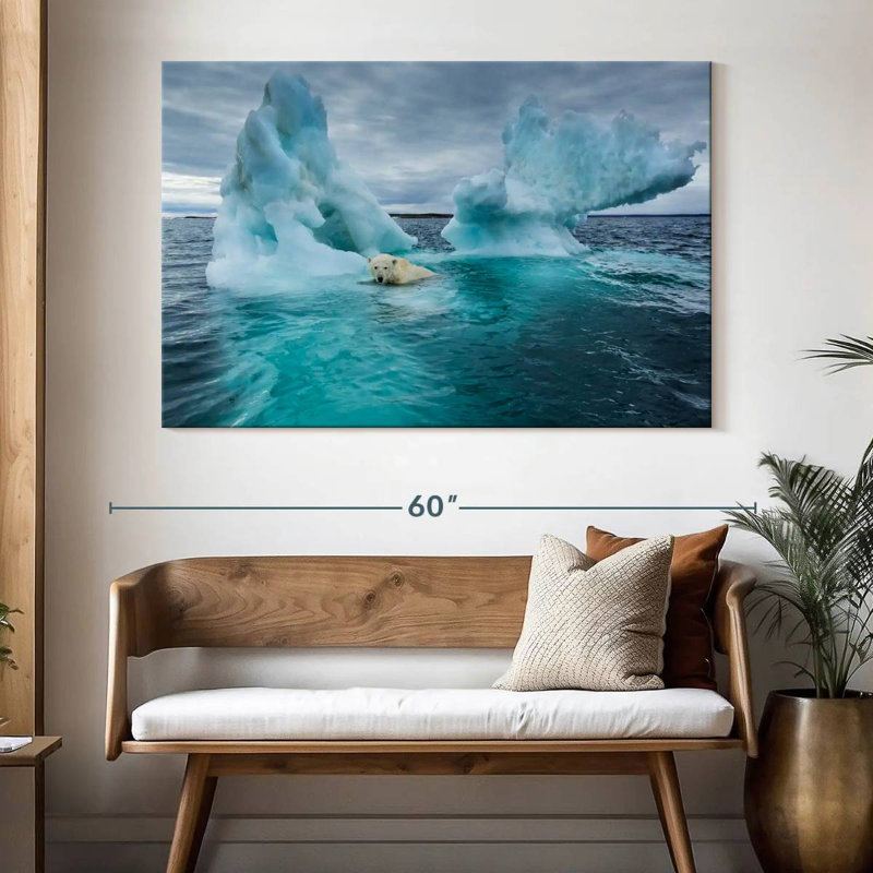 Brampt Repulse Bay Polar Bear, 34" H x 51" W