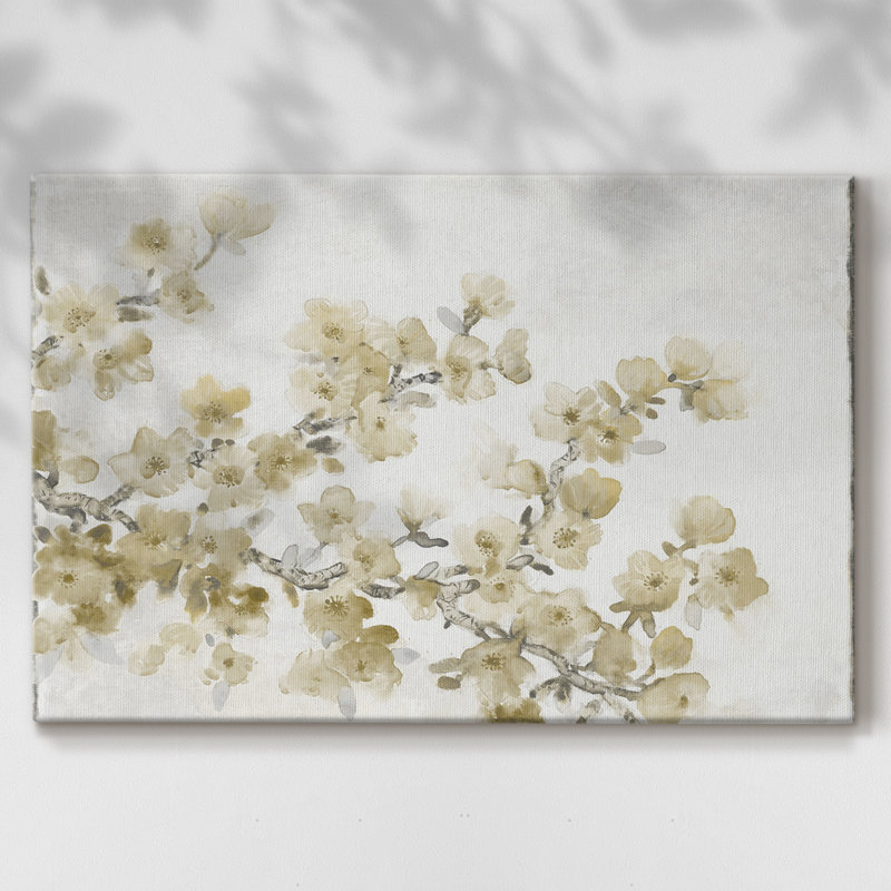 Composition neutre de cerisier en fleurs II - Cavas enveloppés de galerie, 32 x 48