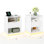 Table de chevet moderne en bois courbé avec station de recharge