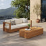 2-Piece Solid Teak Wood Patio Conversation Set