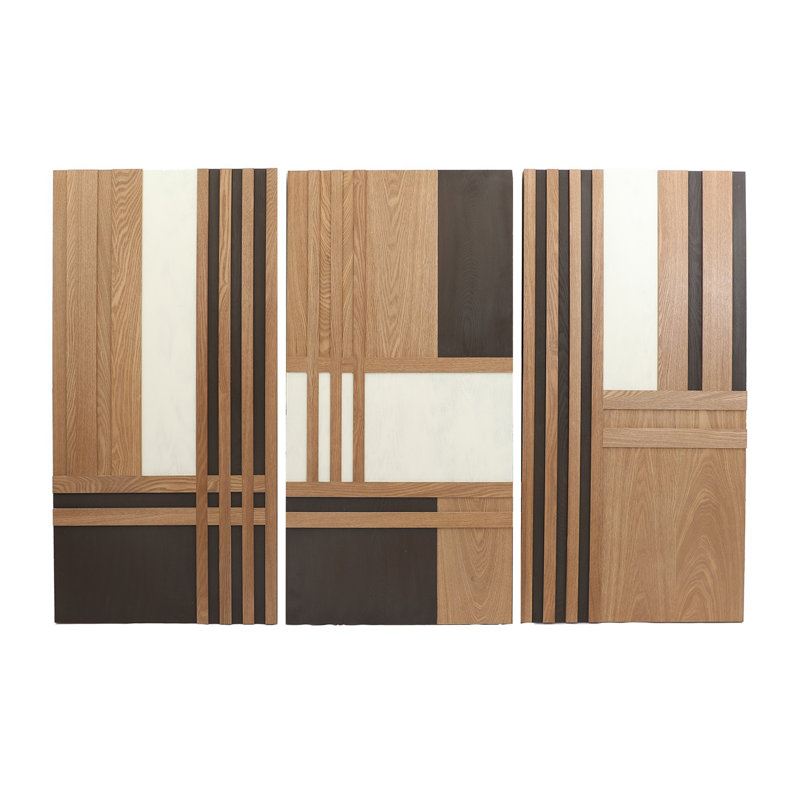 Bennet 3-Piece Abstract Wood Wall Art Set