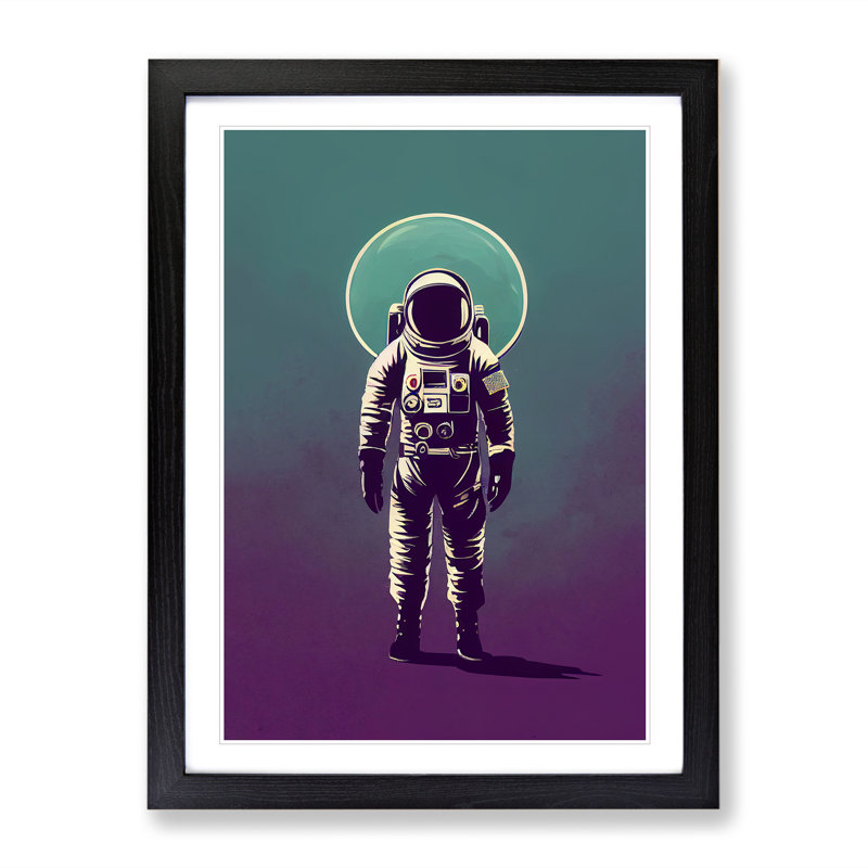 Astronaut Of The Future - Single Picture Frame Painting, 64cm H x 46cm W x 2cm D, Black Framed