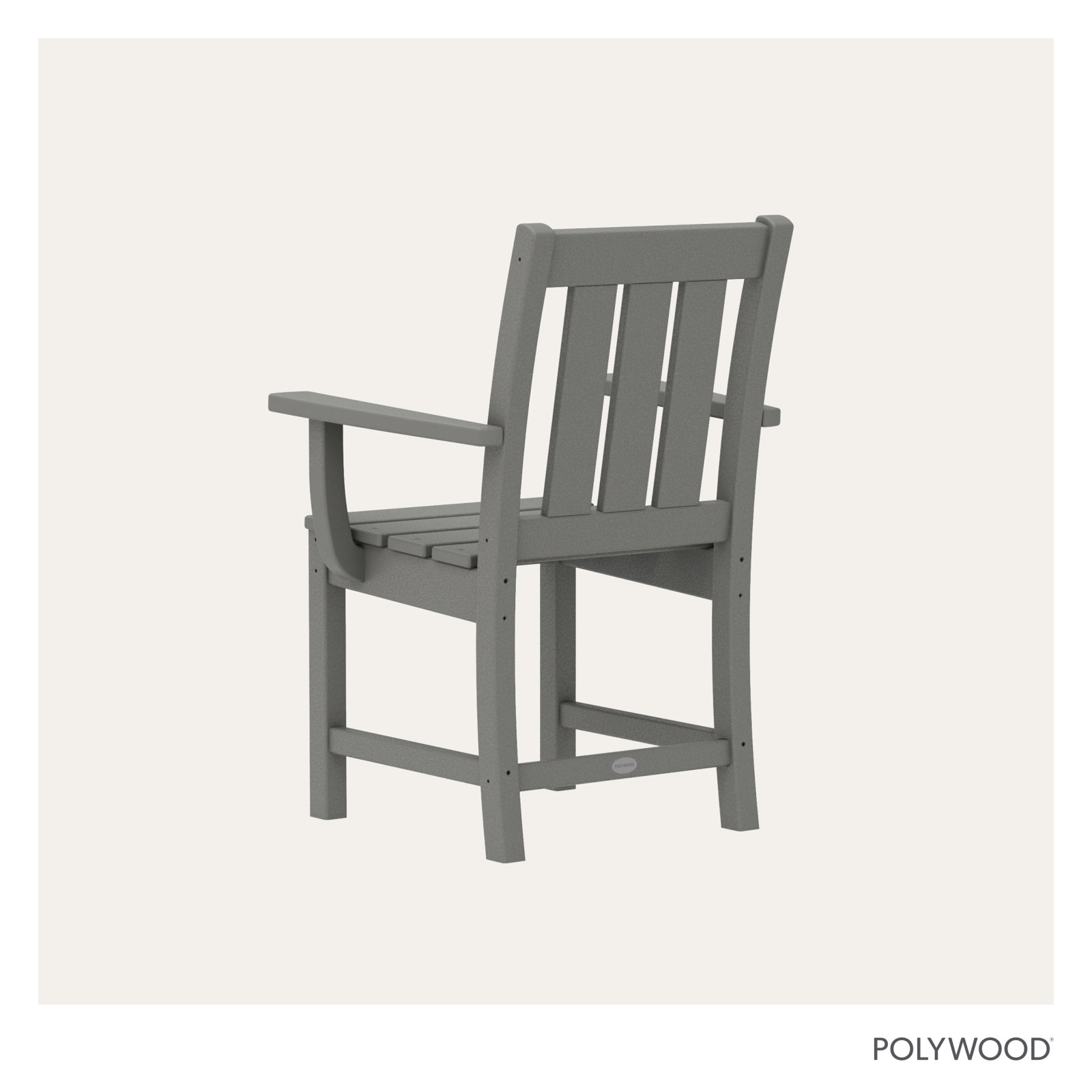 POLYWOOD® Oxford Patio Armchair, Slate Gray
