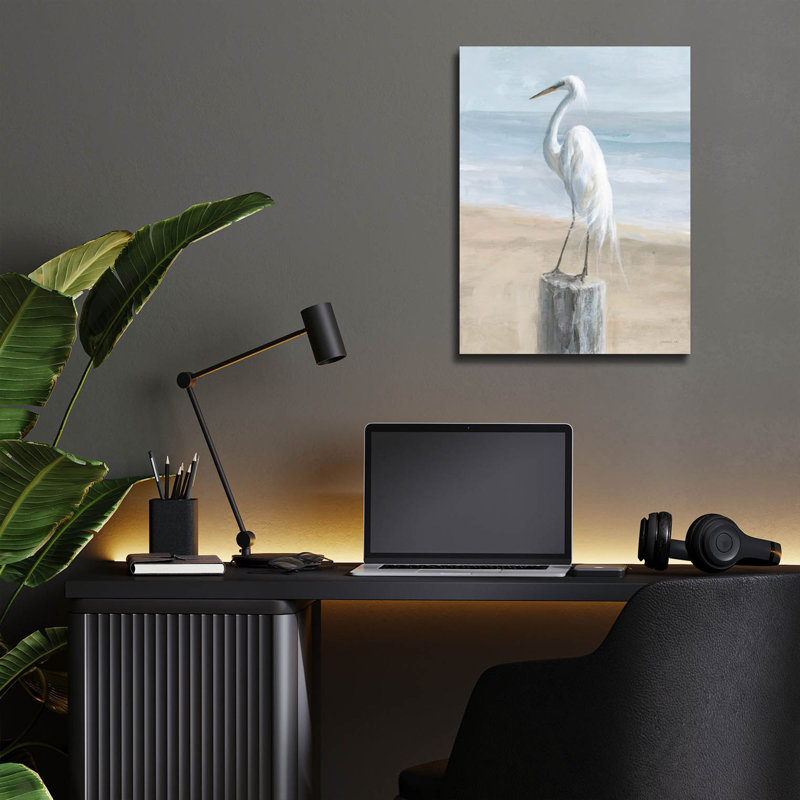 «Egret By The Sea Netural» par Danhui Nai, art mural en verre acrylique