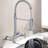 Double-Handle 2-Hole Wall-Mount Pre-Rinse Bridge Kitchen Faucet-125077425