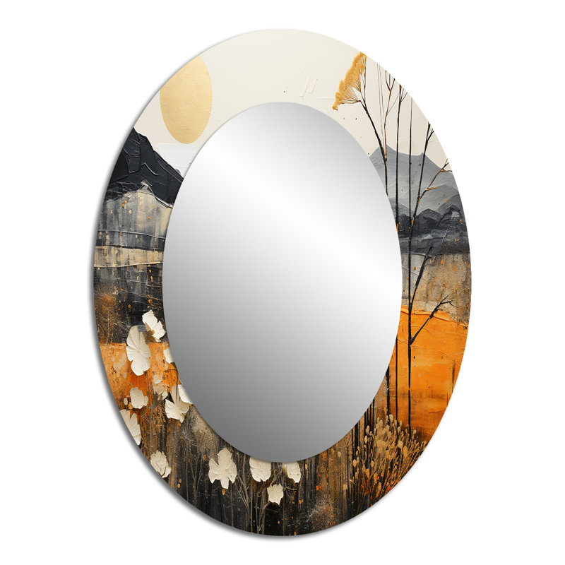 Miroir mural Bold Canyon Mirage II - Orange, 40 po x 30 po