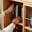 Buffet multifonctionnel avec rangement et bibliothèque