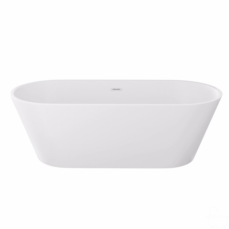 63" Acrylic Freestanding Bathtub, Stand Alone Soaking Tub