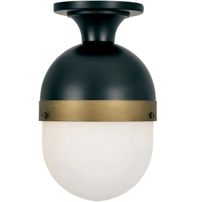 Marie Matte Black 1 - Bulb 8" W Outdoor Ceiling Mount