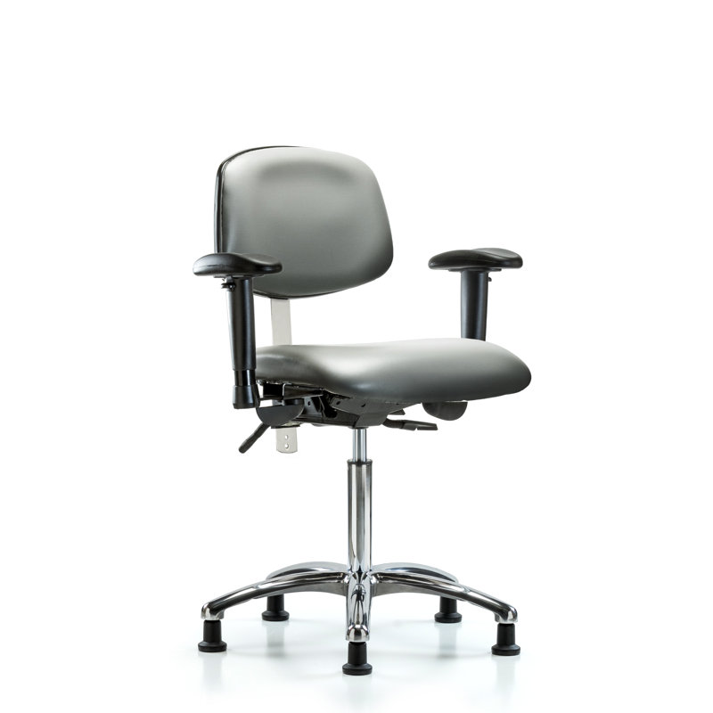 Latorra Vinyl Task Chair, Silver