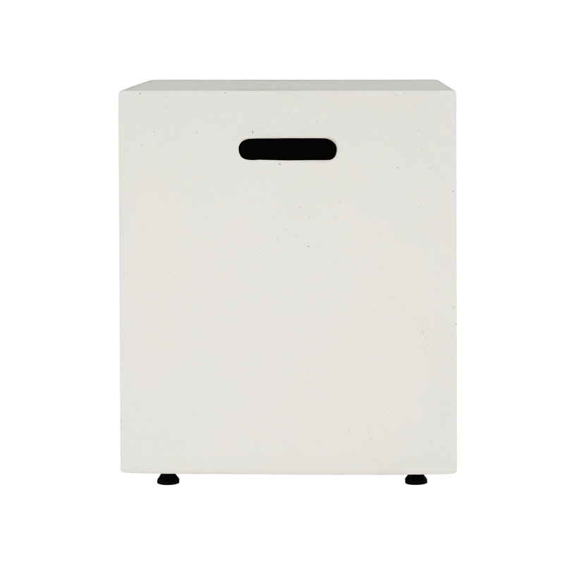 16X20 Inch  Tank Holder/Side Table, White