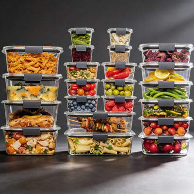 BPA-Free Food Storage Containers Set, 44-Piece Airtight And Leak-Proof Meal Prep Containers With Lids For Lunch, Leftovers, And Kitchen Organization