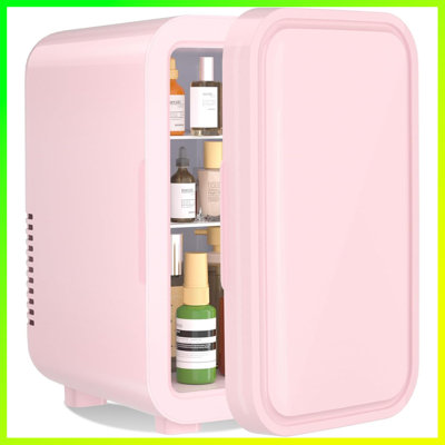 6L/8-Can Mini Fridge – Compact Thermoelectric Cooler & Warmer For Skincare, Bedroom, Office, Dorm, Or Car | 110V AC/12V DC Portable Cooling,6L