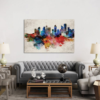 Calgary Calgary par Walldecoraddict - Estampe numérique sur toile tendue avec châssis