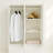 Home Imports Emporium Modular Closet Tower Bedroom Laundry Pantry Vertical Storage Wood Material Adjustable Shelving System Mirror Front White Finish