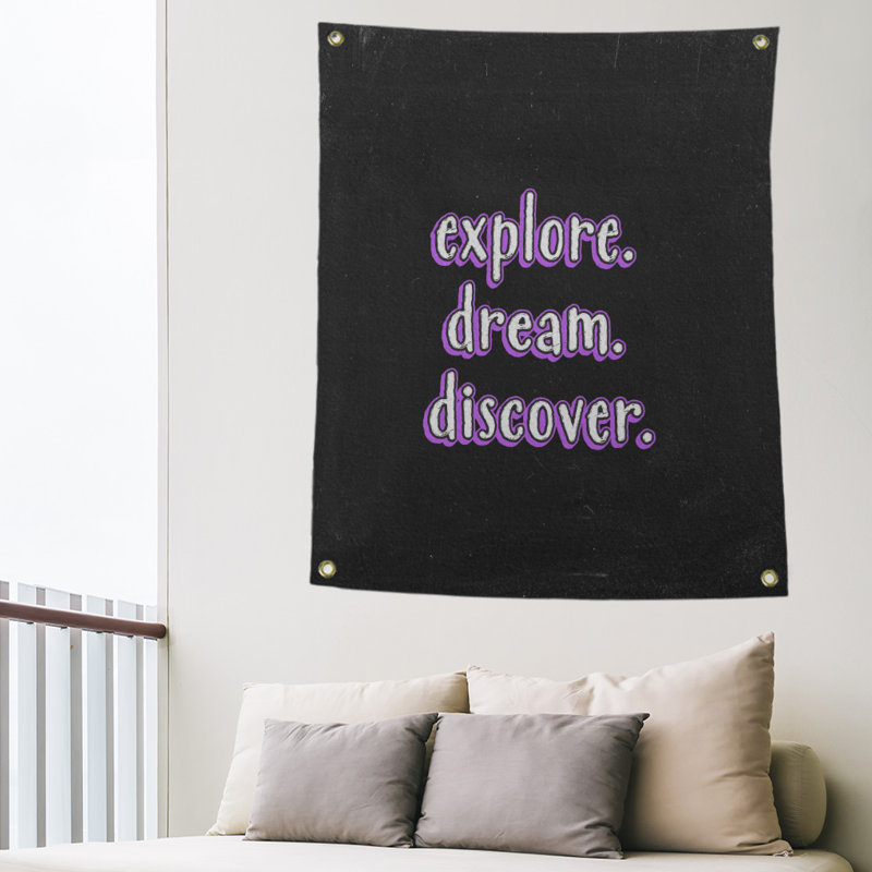 Tapisserie tableau noir en polyester discover rêve, H 80 po x l 59 po, Mauve