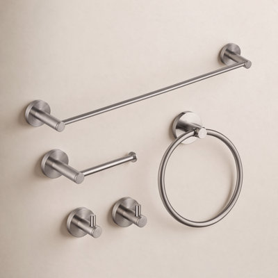 Circular 5 - Piece Bathroom Hardware Set