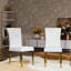 Ensemble de table de salle à manger 5 pièces de luxe blanc et doré avec 4 chaises en cuir blanches-819436155-819436158-819436152