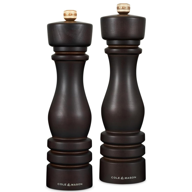 Cole & Mason London Chocolate Wood Salt & Pepper Mill Set, 22cm