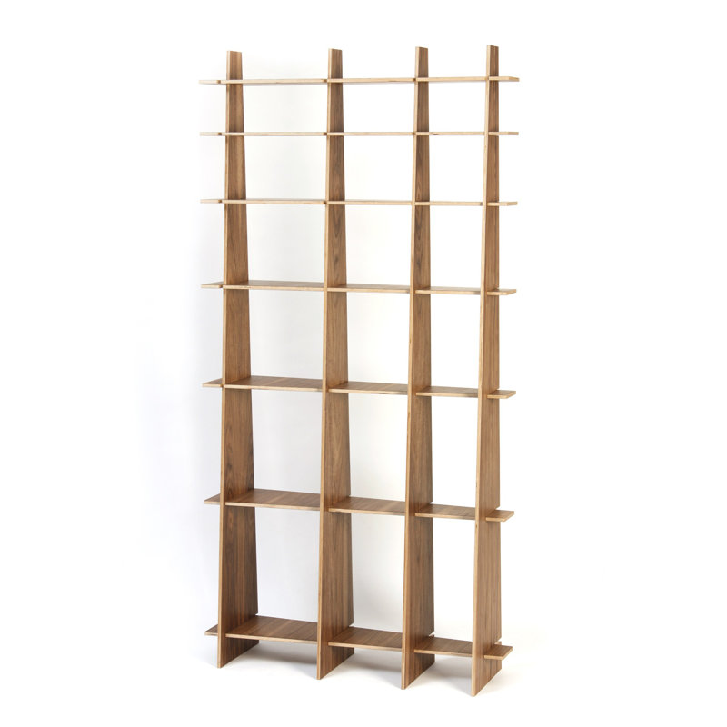 Etagere Bookcase, Maple, (7 Shelves) 86.61" H x 43.31" W x 13.78" D
