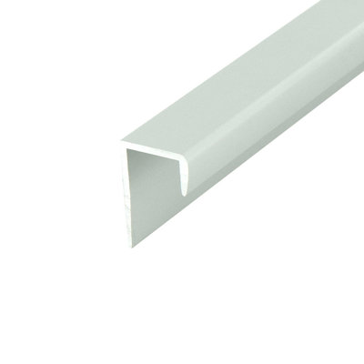 Outwater Aluminum J Channel Fits Material 1/2 Inch Thick Clear Anodized (Satin) Finish Aluminum Cap Moulding 72 Inch (Pack Of 10)