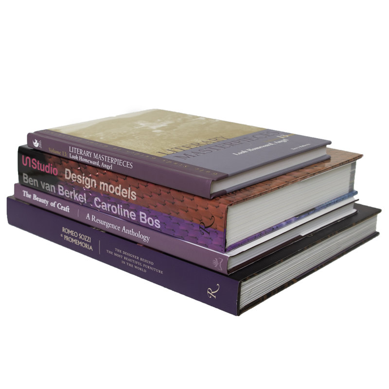 Decorative Books - Berry Coffee Table Stack - 4 Purple Books